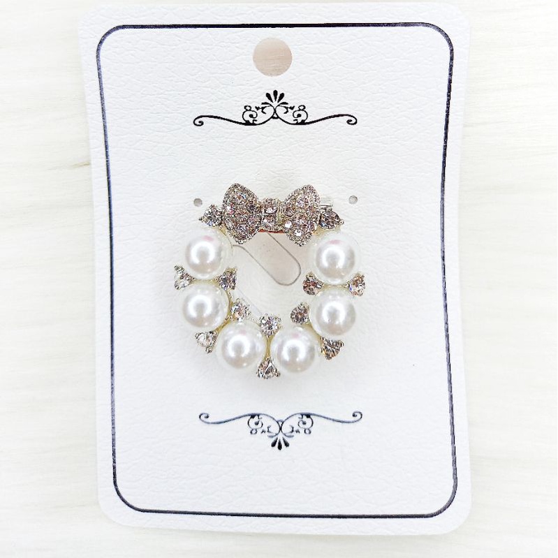 Athar shop COD Bros mutiara kristal fashion korea aksesoris fashion pin bros tuspin-E 3cm silver