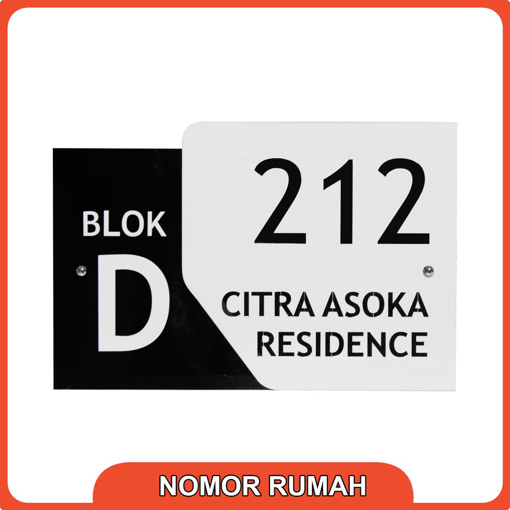 Nomor Rumah+Stiker/Akrilik Custom/Nomor Rumah Akrilik Custom