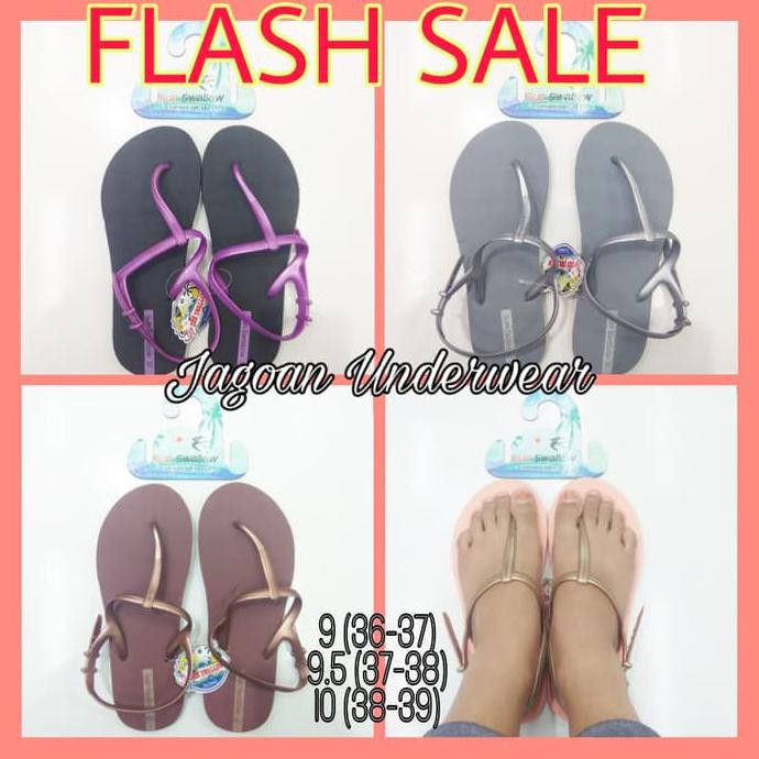 Ready# Sandal Jepit Wanita Dengan Tali Sun Swallow Travel / Sandal Pantai