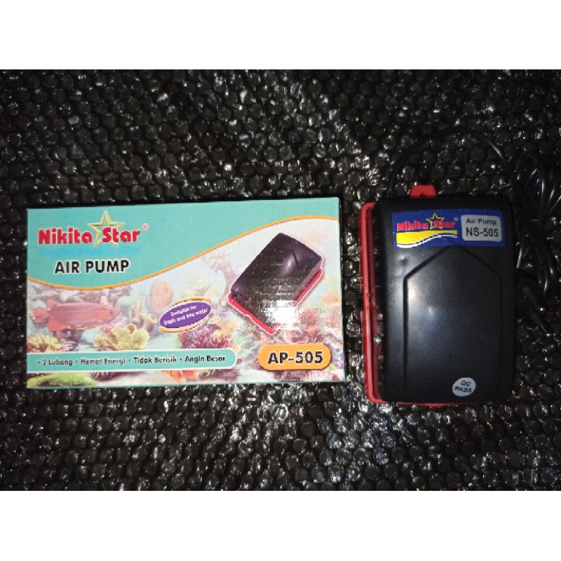 NIKITA STAR AP505 AP 505 Mesin Aerator Pompa Udara 2 Lubang lobang Aquarium Aquascape air pump murah