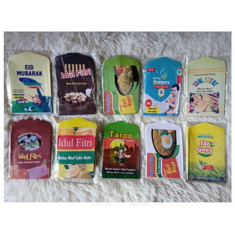 

AMPLOP LEBARAN ISI 10 MOTIF SNACK