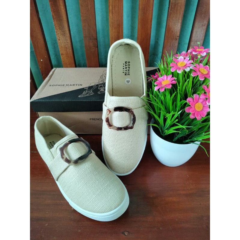 Sepatu Slip On Merk Sophie Martin Paris Best Seller Nazhwa Shoes Ringan Nyaman 100% Original Diskon