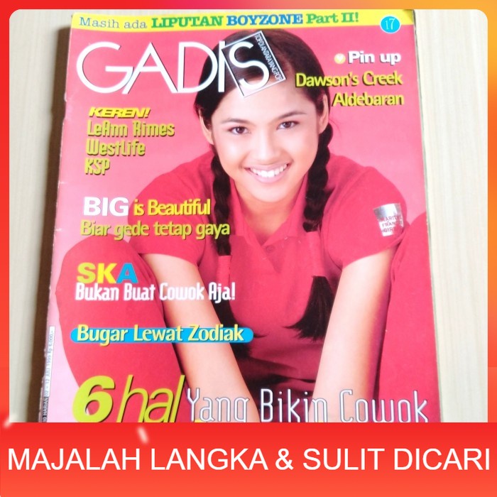 Majalah GADIS No.17 Jul 1999 MARIANA RENATA (RARE ITEM) Langka