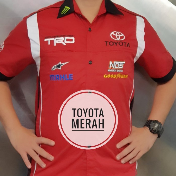 Baju Seragam Otomotif TOYOTA Baju Komunitas Moto GP Kemeja Bordir F1