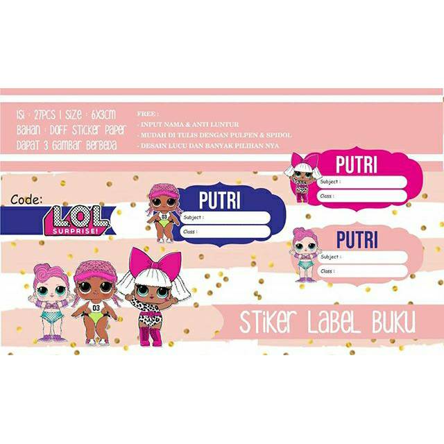 

STIKER LABEL BUKU - CUSTOM NAMA