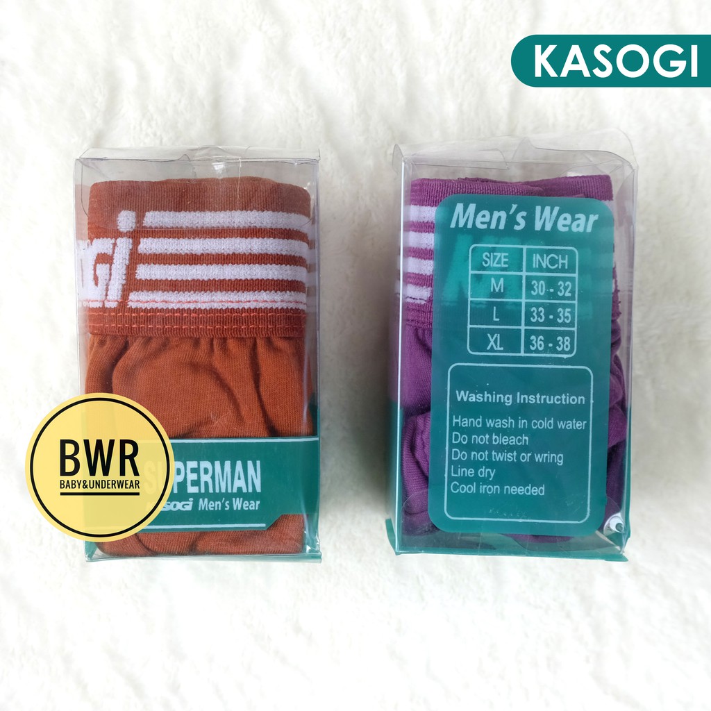 Celana Dalam Pria KASOGI Mika | CD Karet Boxer SUPERMAN Men's Wear - Satuan