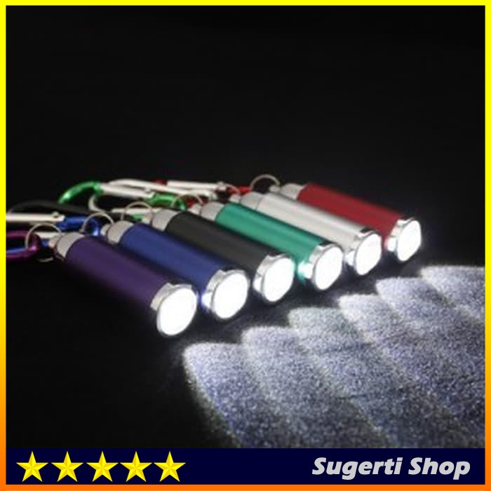 gantungan kunci lampu LED senter mini laser batu akik telescopic S347