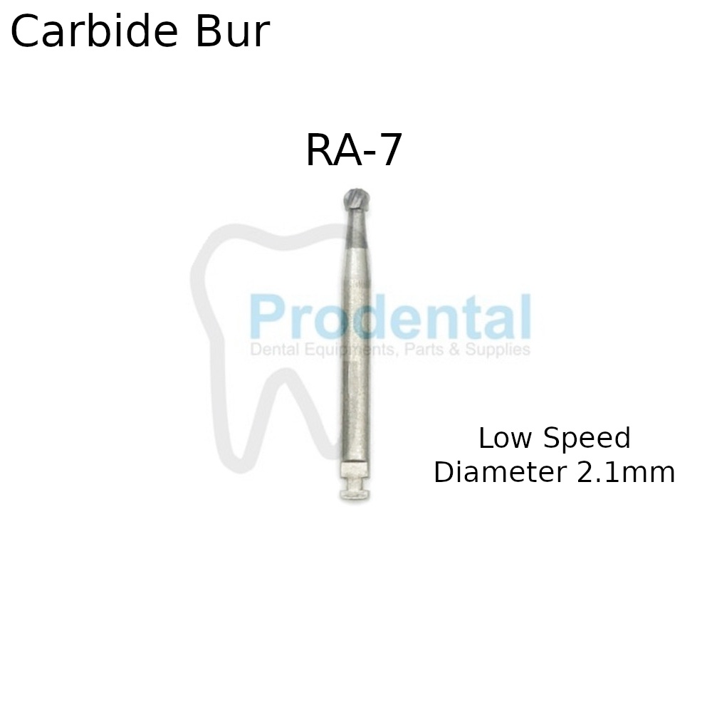 Dental Bur Metal Bulat RA-7 Low Speed Bur Tulang Carbide Tungsten Round Bur Lowspeed Bur Gigi Contra Angle