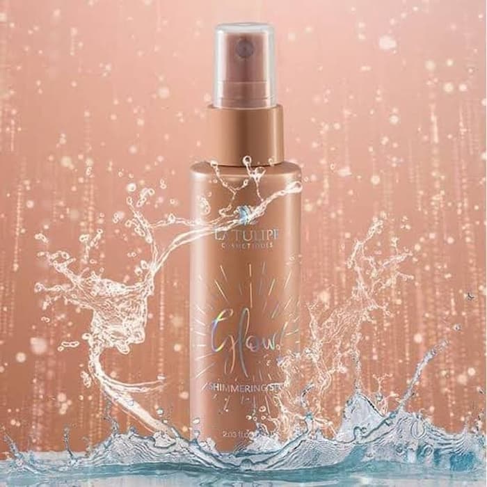 la tulipe shimmering spray / face mist la tulipe /shimmering semprot