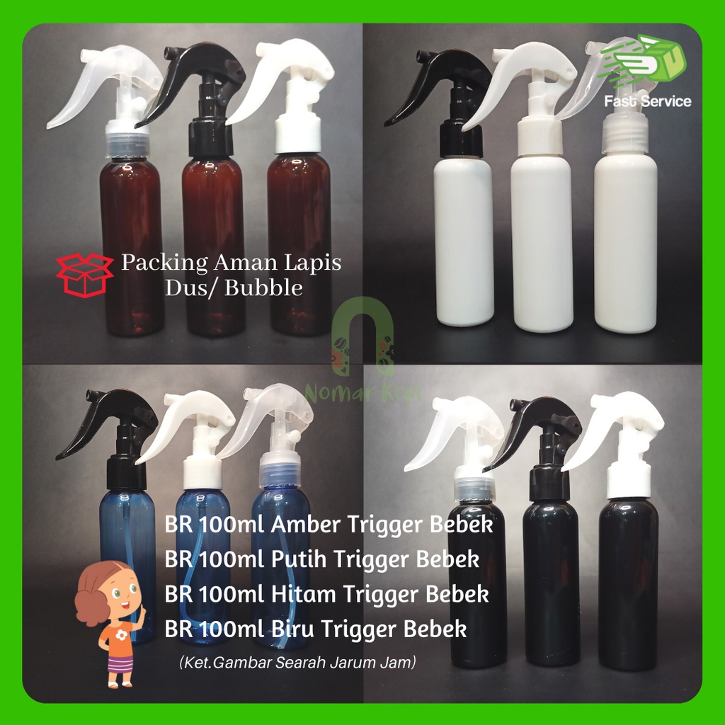 Botol 100ML BR HITAM Mini Trigger Bebek