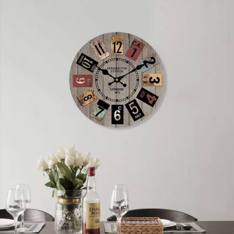 JAM DINDING / CLOCK QUARTZ CREATIVE DESIGN - MOTIF EROPA D13291