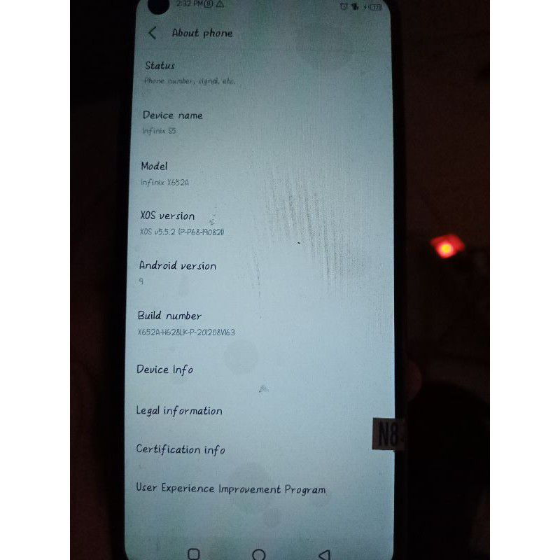 infinix s5 second