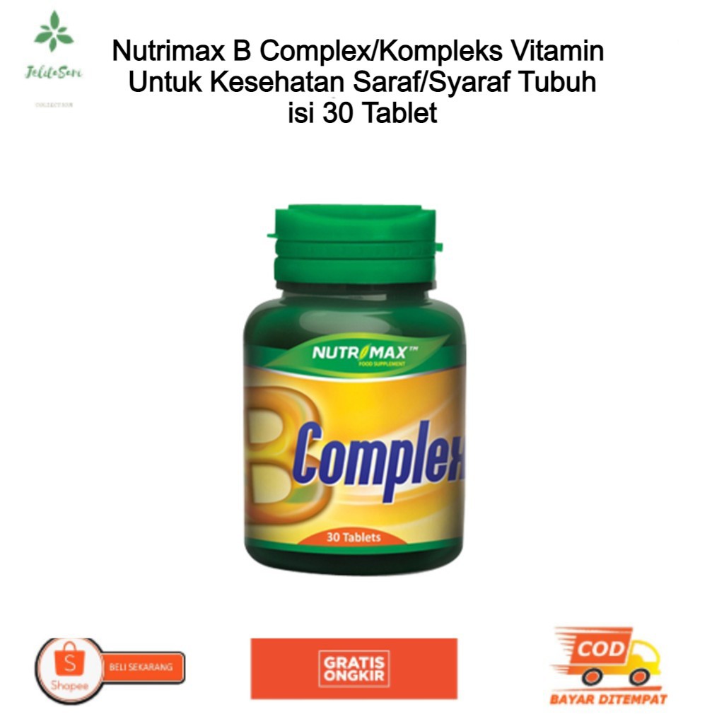 Jual Nutrimax B Complex Vitamin Kesehatan Saraf Suplemen Kesehatan Tubuh Vitamin Nutrisi Otak