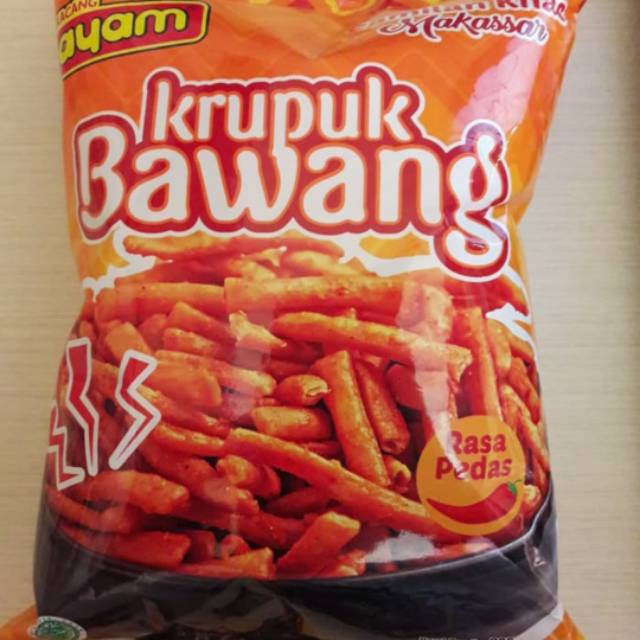 

Kacang Ayam Krupuk Bawang Rasa Pedas 225 Gram Camilan Khas Makassar