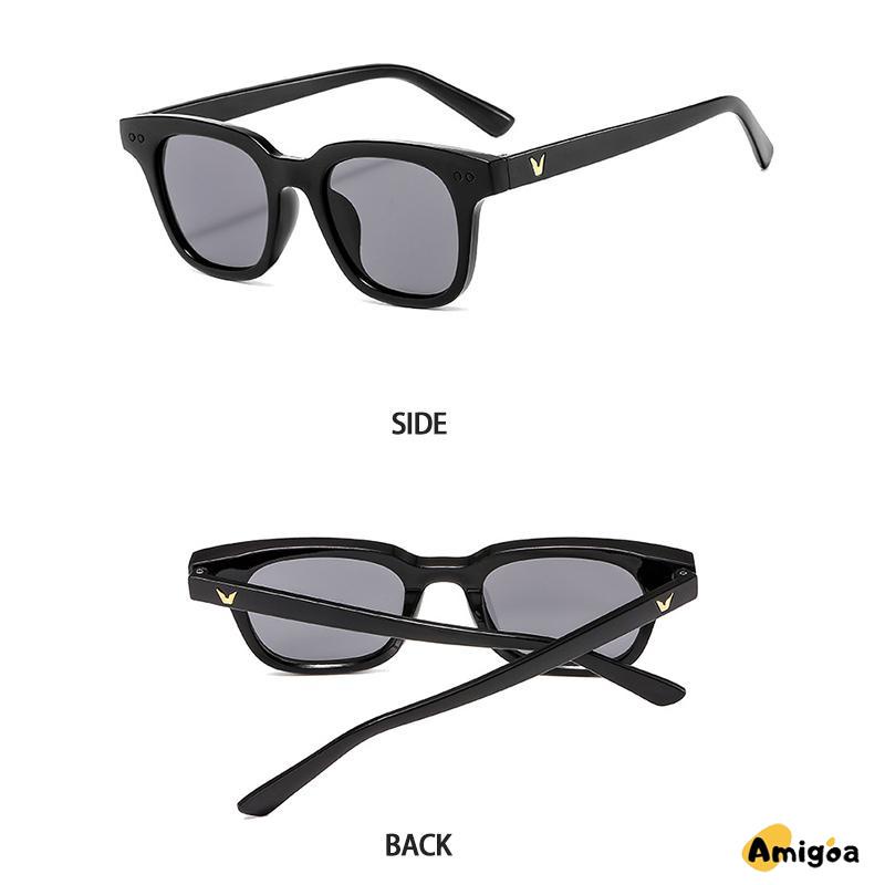 Korea Fashion Kecil Permen Warna Kaca Hitam Kacamata Wanita/Pria - AG2
