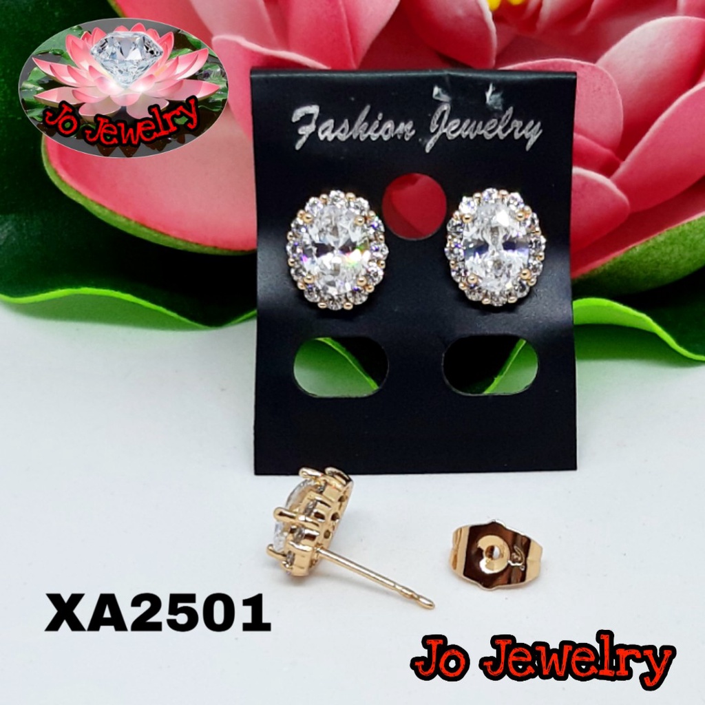 Anting stud tindikan xuping oval gold