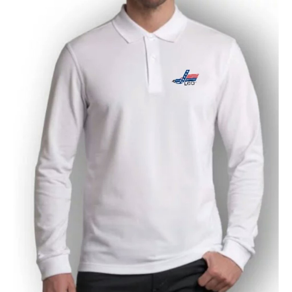 Kaos polo shirt baju lengan panjang LEA kaos pria wanita