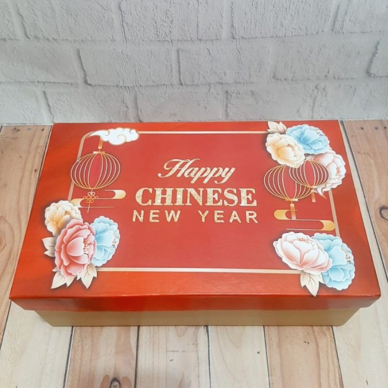 

Box Hampers Imlek/Giftbox toples bulat 2x500gram