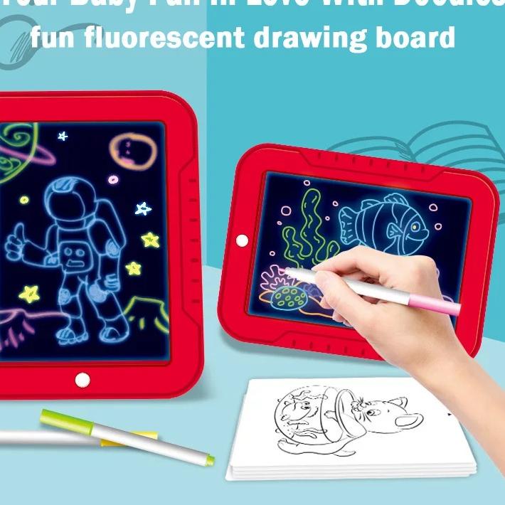 

Berkualitas Magic drawing board/ LED Drawing Board/ / Papan Tulis Anak/ Drawing Pad