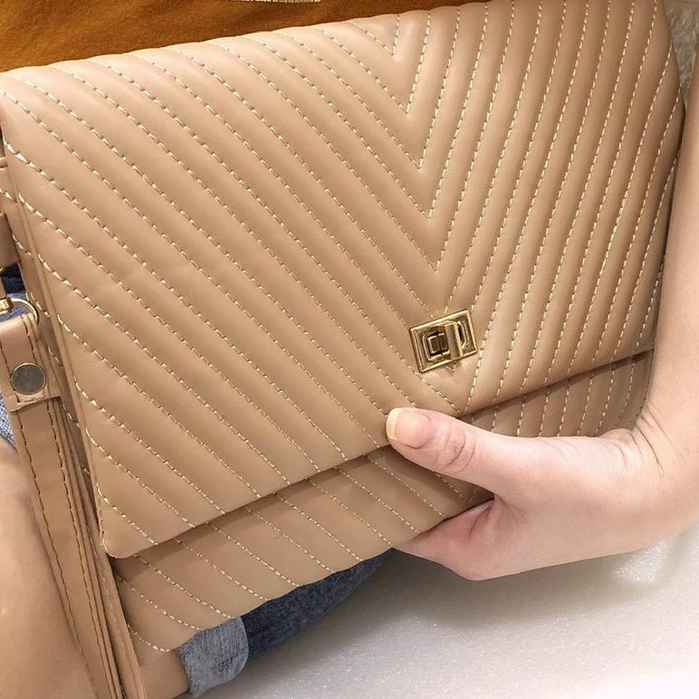  TAS  WANITA CLUTCH chevron handbag wanita CHEVRON YSL IMPORT BATAM ▪ TWW.654476