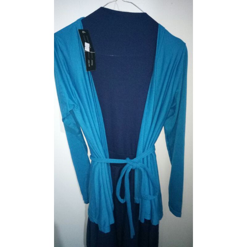 Set Gamis Navy Biru Muda (New)