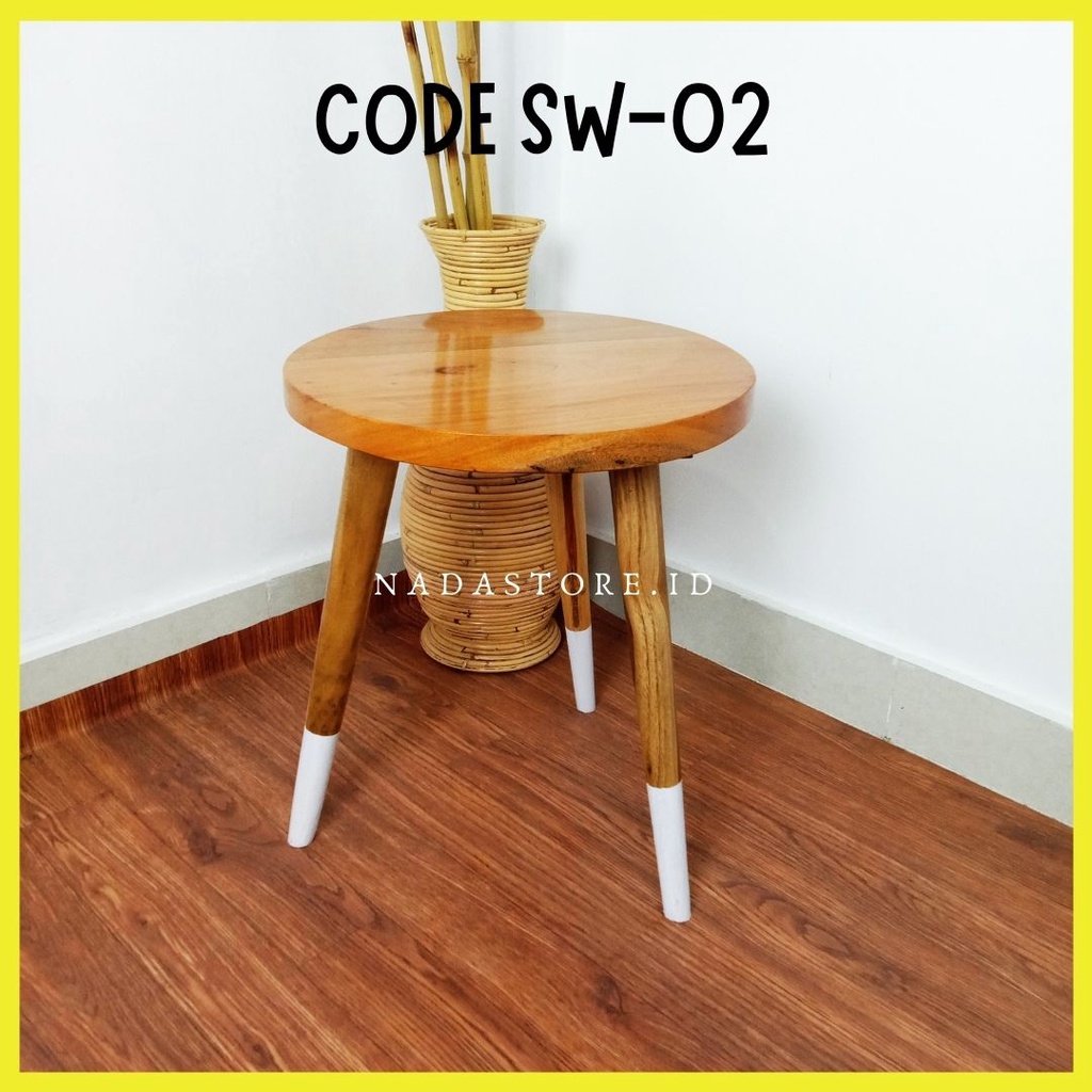 WOODEN STOOL / STOOL KAYU / MEJA KAYU AESTHETIC / MEJA CAFE RUSTIC BERBAGAI MODEL