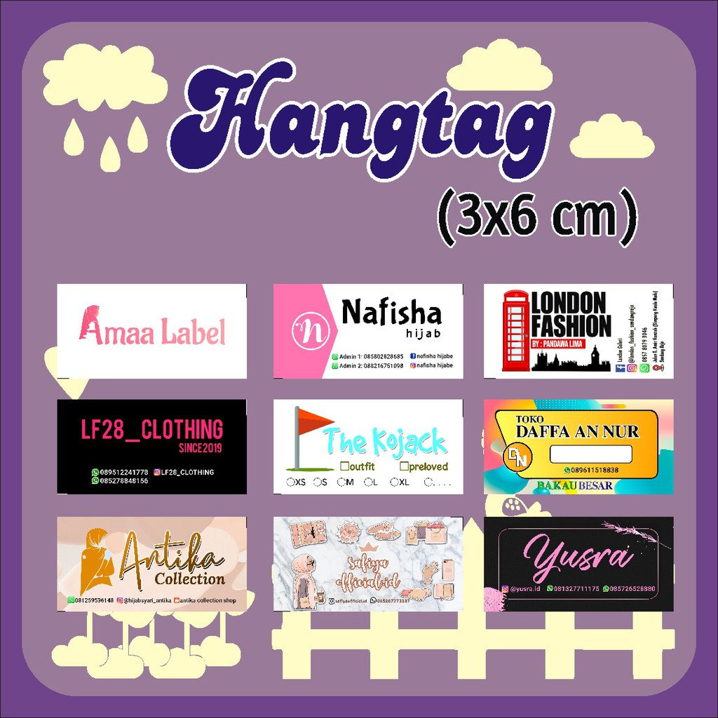 

Hang Tag Label 3 x 6 / HANGTAG LABEL HANGTAG BAJU CUSTOM
