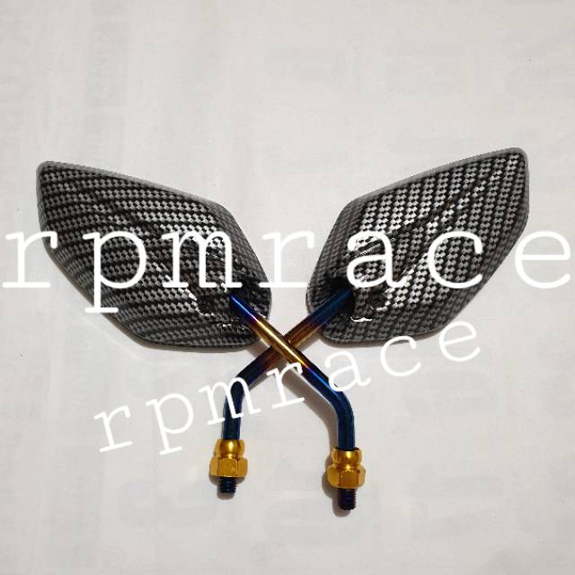 Kaca Spion Carbon Karbon Twotone Model Jupiter Z New Standar Buat Motor Yamaha matic Bebek Moge