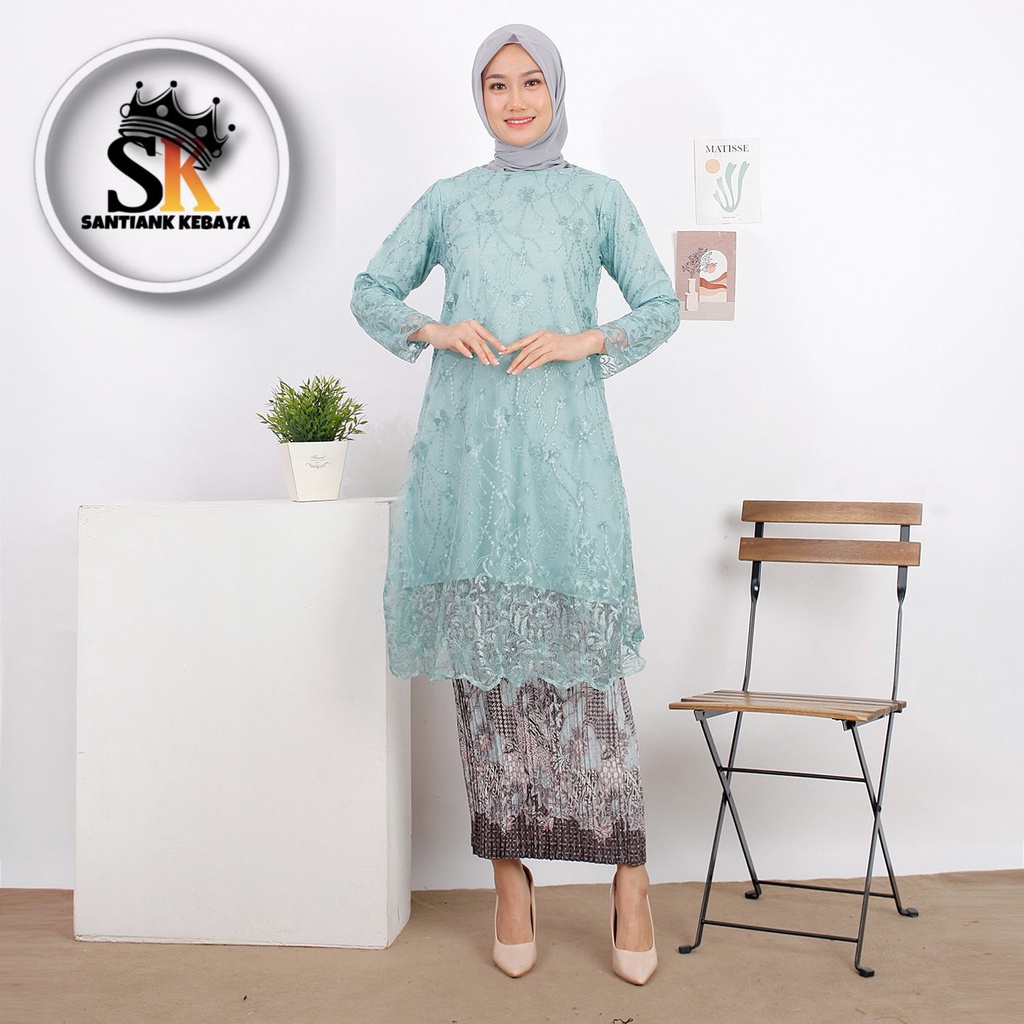 Set Kebaya Modern Stelan Kebaya Tunik Kebaya Wisuda Pesta Stelan Kebaya Kondangan By Santiank Kebaya