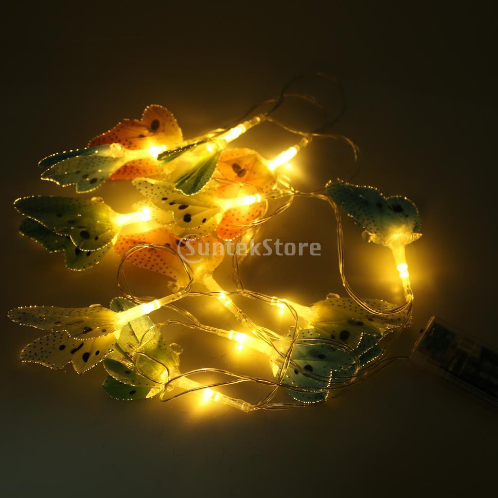 Butterflies String Light Lamp 12led Wedding Hanging Night Decor Warm White