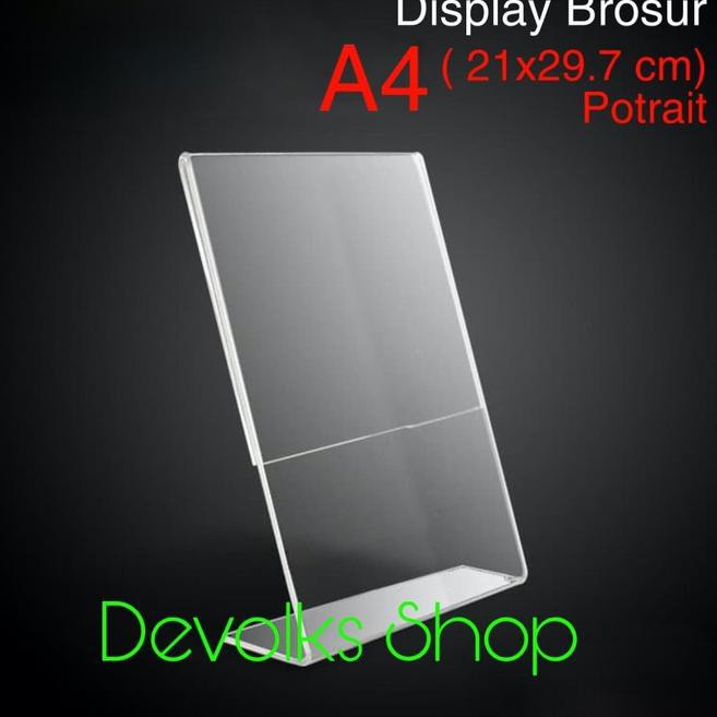 

BantingHarga TEMPAT BROSUR / TENT HOLDER / TENT CARD AKRILIK DISPLAY UKURAN A4