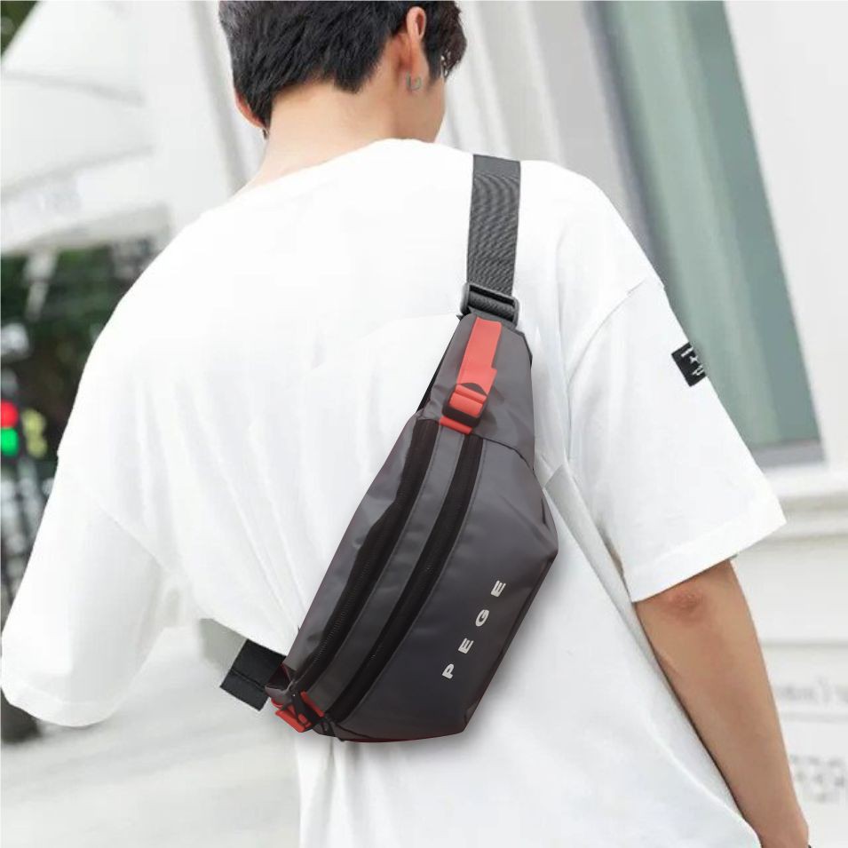 Tas Pinggang Selempang Waistbag Pria Motif Sablon Keren - PG - 8872