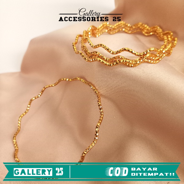 Gelang Keroncong Wanita Lapis Emas Xuping