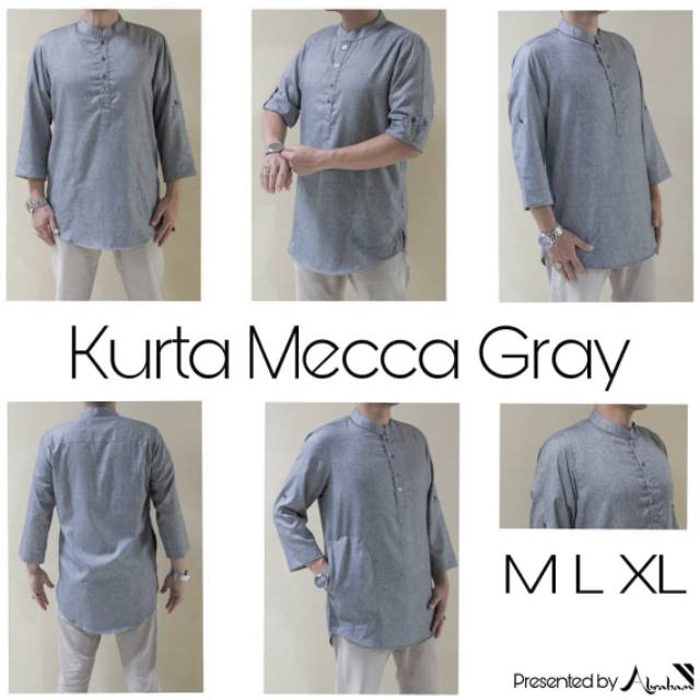 Baju koko kurta mecca abraham grey