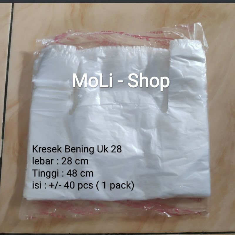 HD Bening uk 28 - Kantong Plastik Kresek Bening Diana