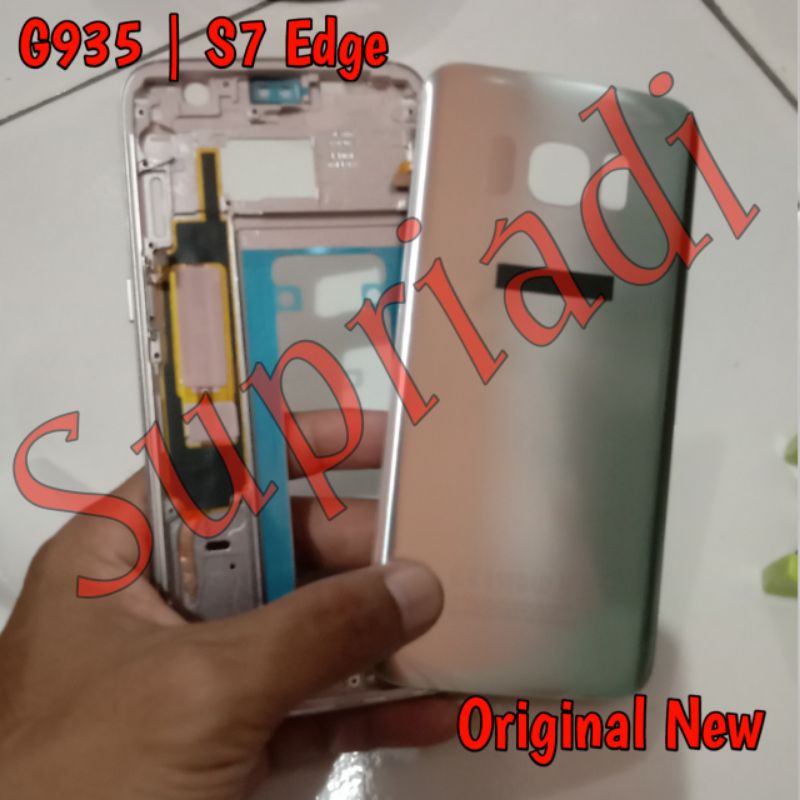 Backdoor Back Cove Casing Kesing Housing Samsung S7 Edge G935f Housing Fullset Frame Lcd Original