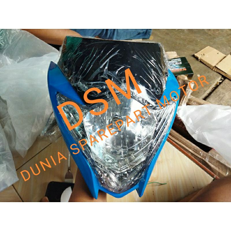 LAMPU DEPAN ASSY SATRIA FU NEW 2014 BIRU / BATOK KEPALA PLUS LAMPU DEPAN SATRIA FU FACELIFT 2014