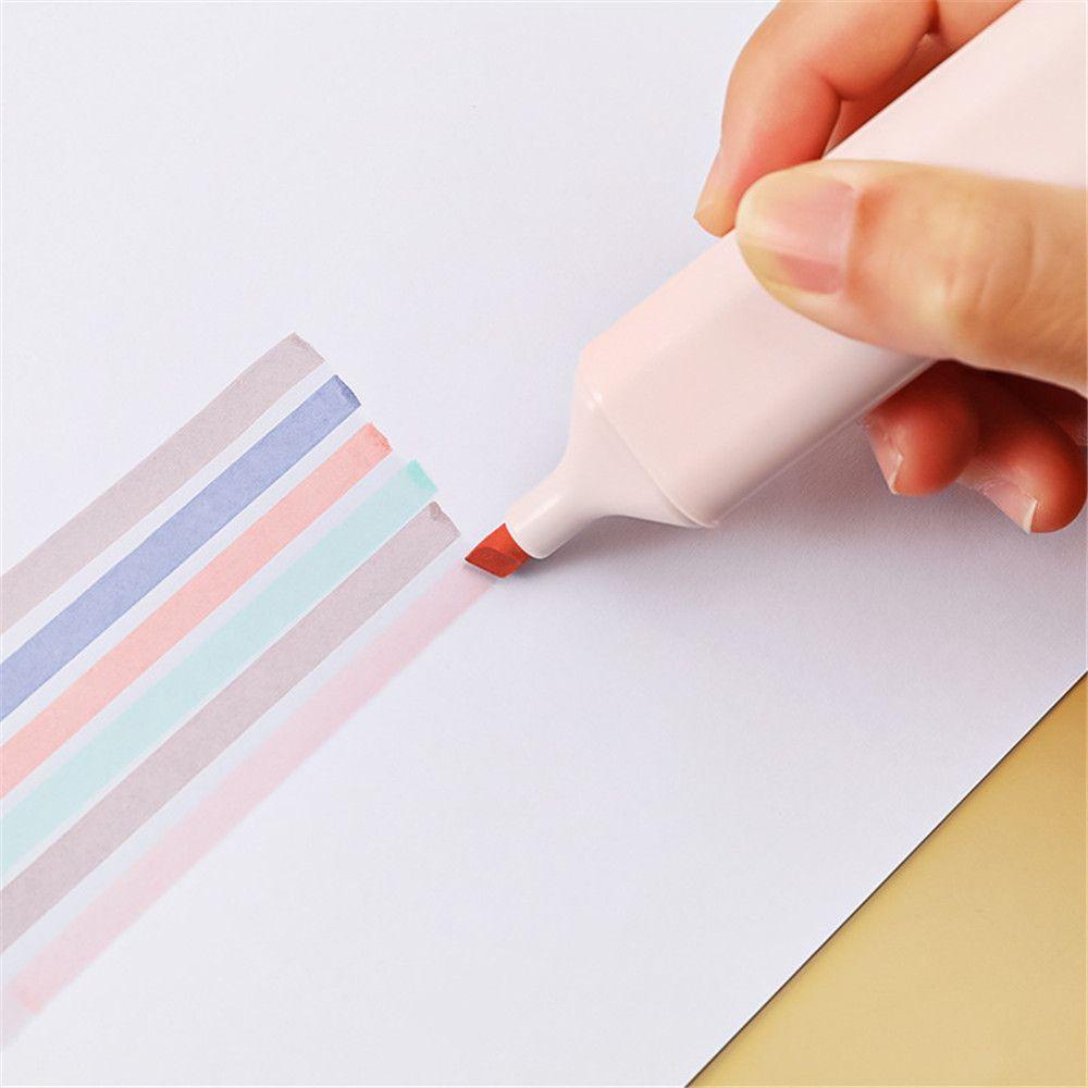 Top 6pcs/Box Alat Gambar Stabilo Key Mark Hand Akun Grafiti Kepala Miring