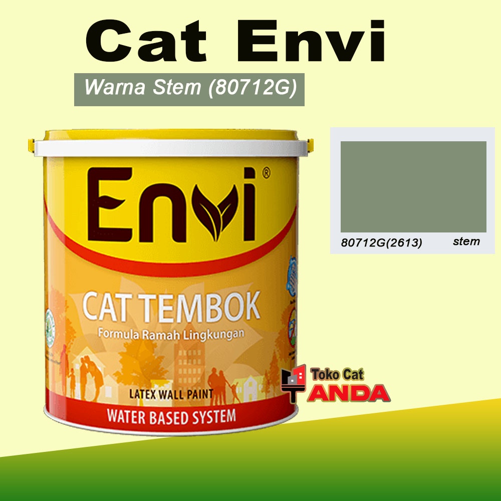Cat ENVI Warna STEM - Cat Tembok ENVI 5kg - Warna STEM 80712G