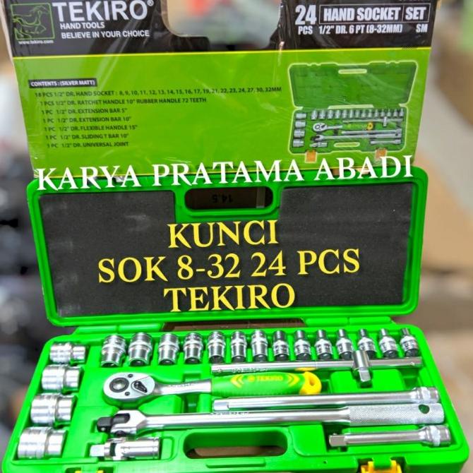 KUNCI SOK TEKIRO 24 PCS SOK SET 8 - 32 MM BOX PLASTIK