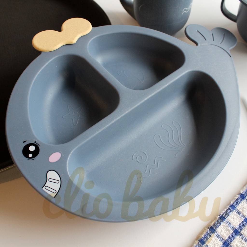 SET Perlengkapan makan anak MPASI Set Tempat makan anak murah dan lucu Tableware makan anak whale