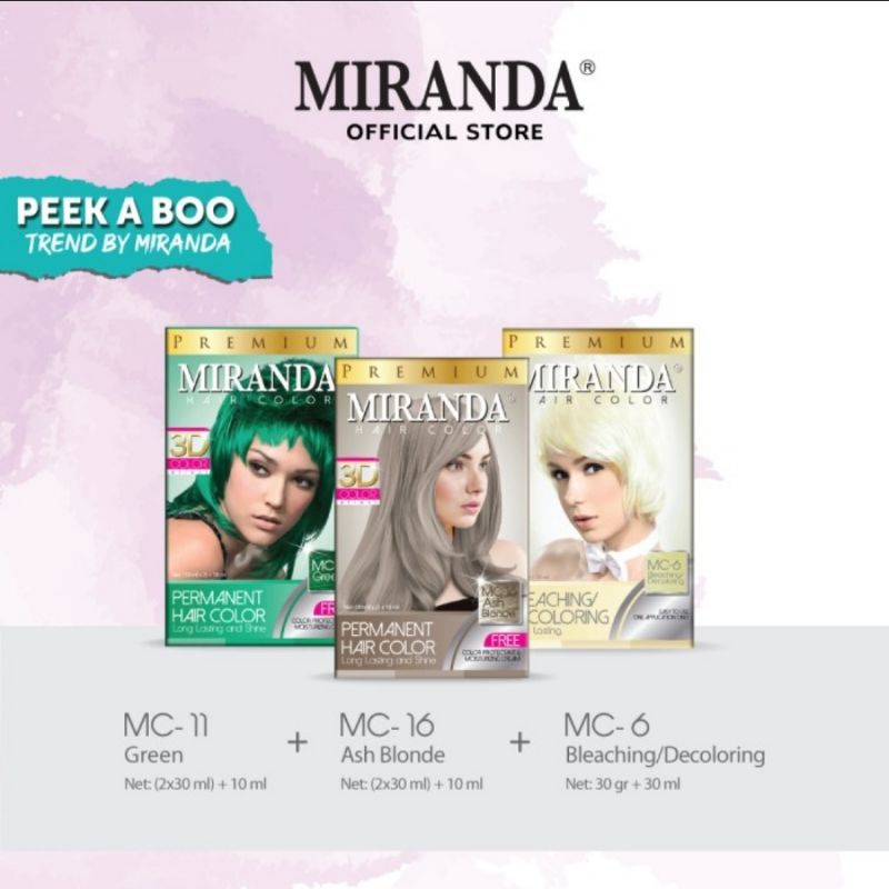 MIRANDA Premium Hair Colour / Semir Rambut / Cat Rambut Miranda 30ml