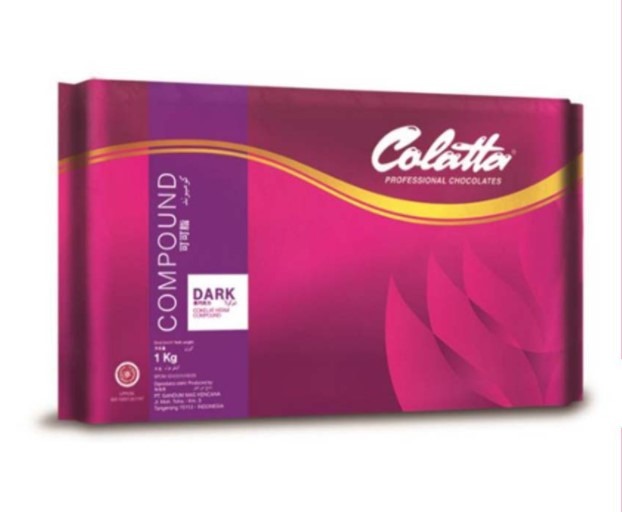 COLATTA DARK CHOCOLATE COMPOUND / COKLAT BLOK HITAM BATANG 1 kg 1000 g