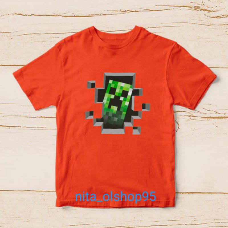 baju anak minicraft kaos Minecraft roblox