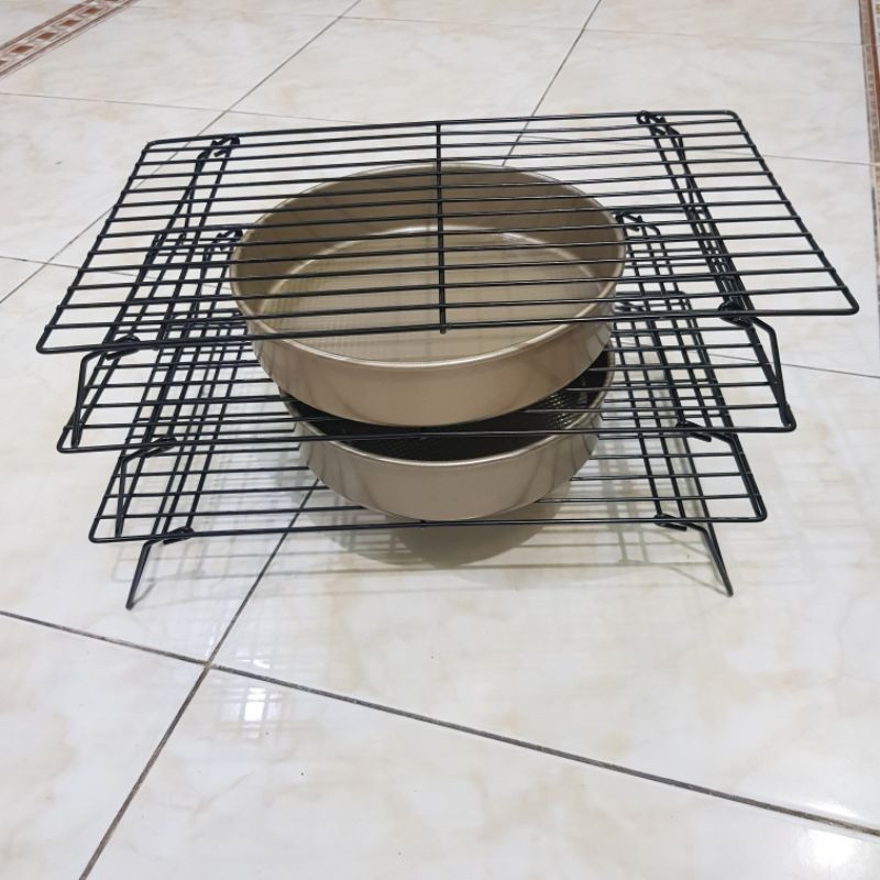 cooling rack 3 susun 40x25cm rak mendinginkan kue cake roti 3 tingkat