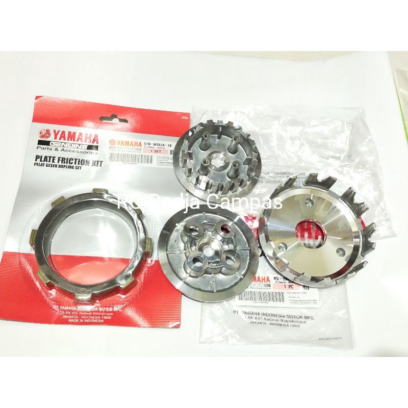 Rumah kopling Assy, 1FD+rumah alumunium+kampas kopling Jupiter z,fizr, Vega r lama, crypton