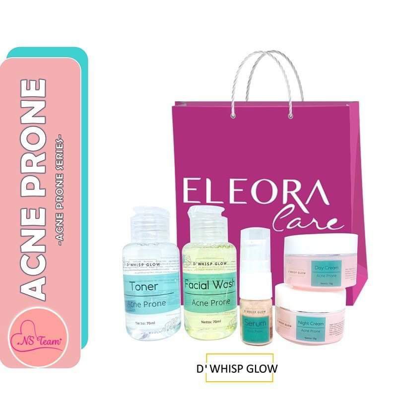 PAKET ACNE PRONE DWHIPS GLOW ELEORA CARE