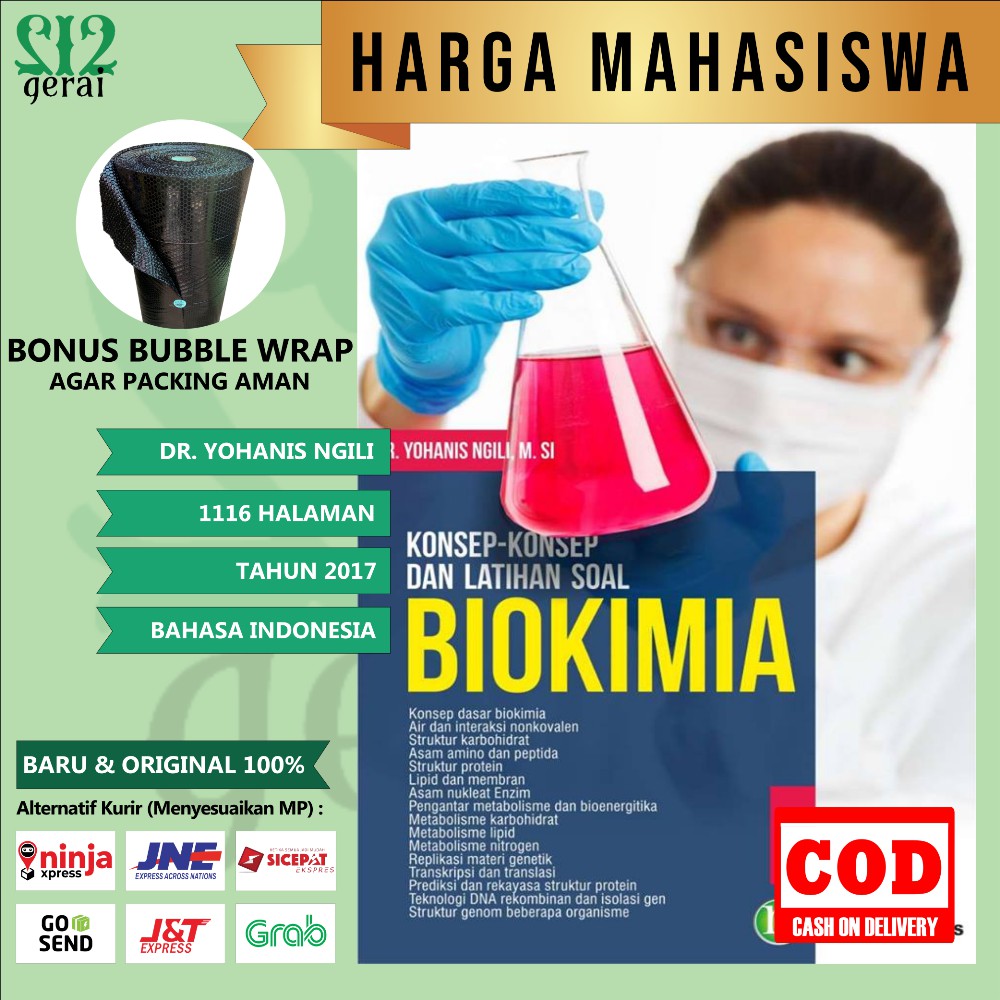 BUKU BIOKIMIA KONSEP KONSEP DAN LATIHAN SOAL DR YOHANIS NGILI HARGA MAHASISWA