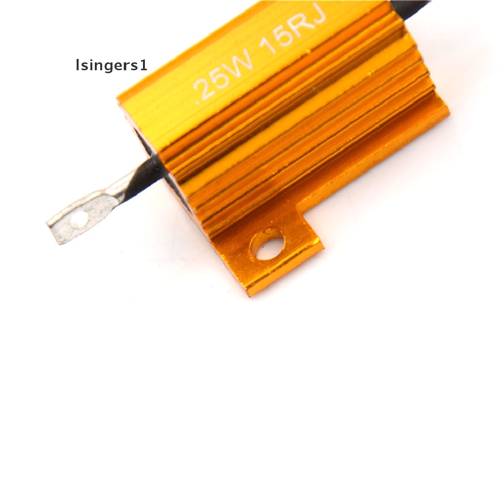 (lsingers1) Resistor 25 Watt Power 15 Ohm 5% Bahan Aluminum Warna Emas