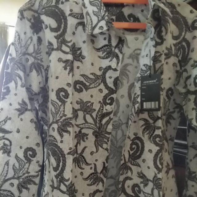 Kemeja Batik Pria Lengan Panjang Bl42 Katun Motif Modern Dixmont Semi Slimfit Premium